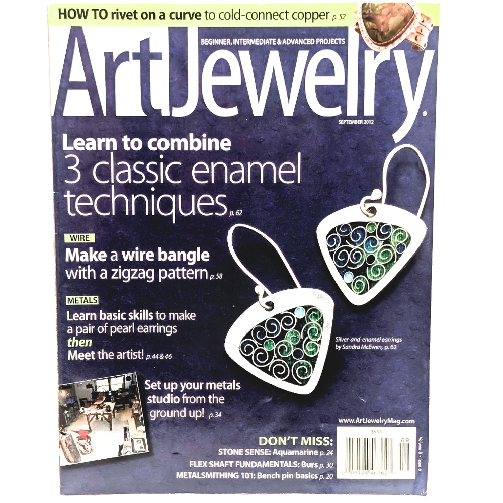 Art Jewelry Magazine – September 2012 – Classic Enamel Techniques Issue